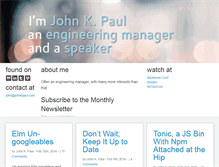 Tablet Screenshot of johnkpaul.com